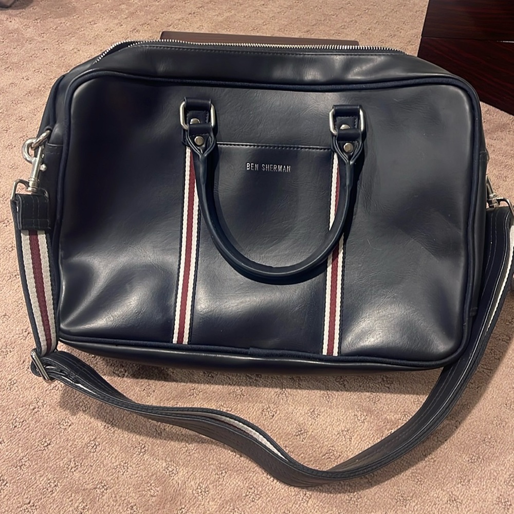 Ben Sherman brief case, laptop, messenger bag navy blue